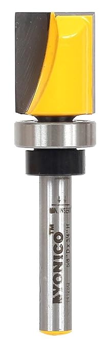 YONICO Router Bits Pattern Bit Flush Trim 5/8-Inch Diameter 1/4-Inch Shank by Yonico