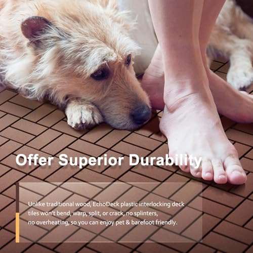 Interlocking Deck Tiles, EchoDeck Patio Deck Tiles, 44 Pack Deck Tiles - Image 3