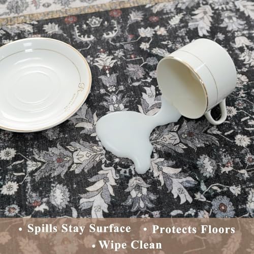 4x8 Rug Washable for Entryway Kitchen – Non-Slip Rubber Backed Area Rug for - Image 6