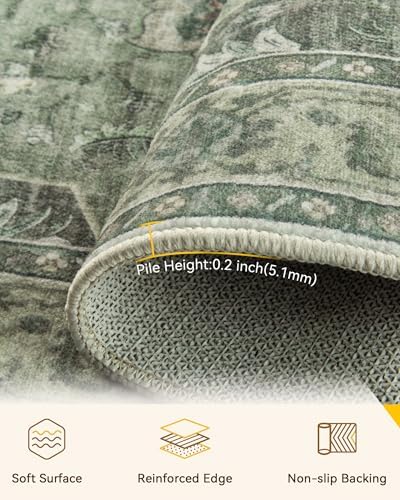 RELEANY Washable Area Rug, Square 4'x4' - Image 2