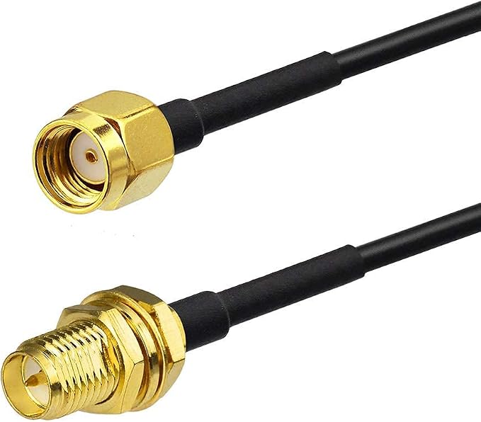 Bingfu WiFi Antenna Extension Cable RP-SMA Male to RP-SMA Female Bulkhead Mount - Image 3