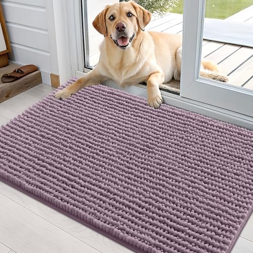 OLANLY Dog Door Mat for Muddy Paws 36x24, Extra Absorbent Chenille Mud Mat by OLANLY
