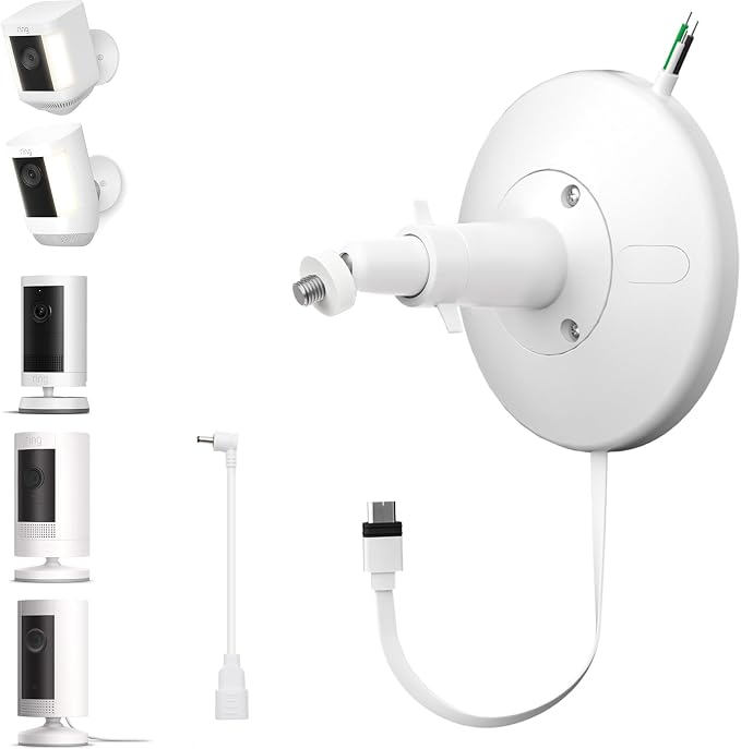 Hardwired Kit for Ring Cams, IP67 Waterproof Design for Outdoor or Indoor Use by iTODOS