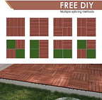 PrimeZone 108 PCS Solid Acacia Wood Interlocking Patio Deck Tiles Outdoor - Image 7