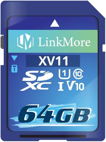 LinkMore 64GB Full-Size SD Card, SDXC Card Compatible by LinkMore
