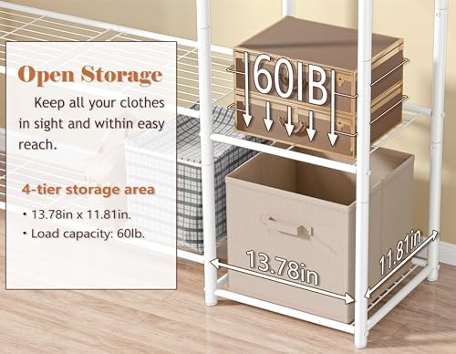 HOMIDEC Wardrobe Closet, Portable Clothes Rack - Image 5