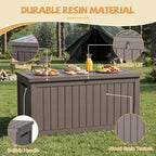 EFU Outdoor Storage Box Waterproof, 360 Gal Gen 2 Resin Deck Box Gas Struts - Image 4