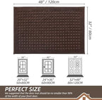 BEQHAUSE Dirt Trapper Door Mats 32"x48", Non Slip Washable, Dark Brown - Image 2