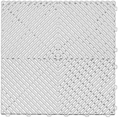 Swisstrax Ribtrax PRO Garage Floor Tiles, Arctic White by Swisstrax