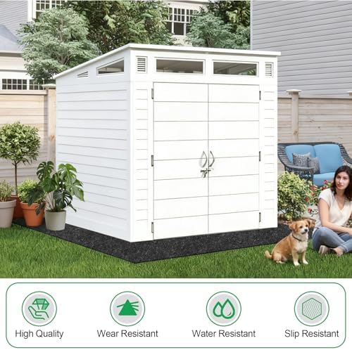 ToLanbbt Outdoor Storage Shed Floor Mat, 8.4 x 7.4 FT Waterproof Carport Mat - Image 6