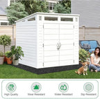 ToLanbbt Outdoor Storage Shed Floor Mat, 8.4 x 7.4 FT Waterproof Carport Mat - Image 6