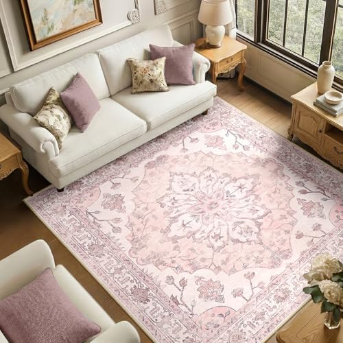 RELEANY Washable Area Rug, Square 6'x6' by RELEANY
