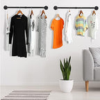 Oroonoko 36" Wall Mounted Clothes Rack, Closet Rods - Image 3