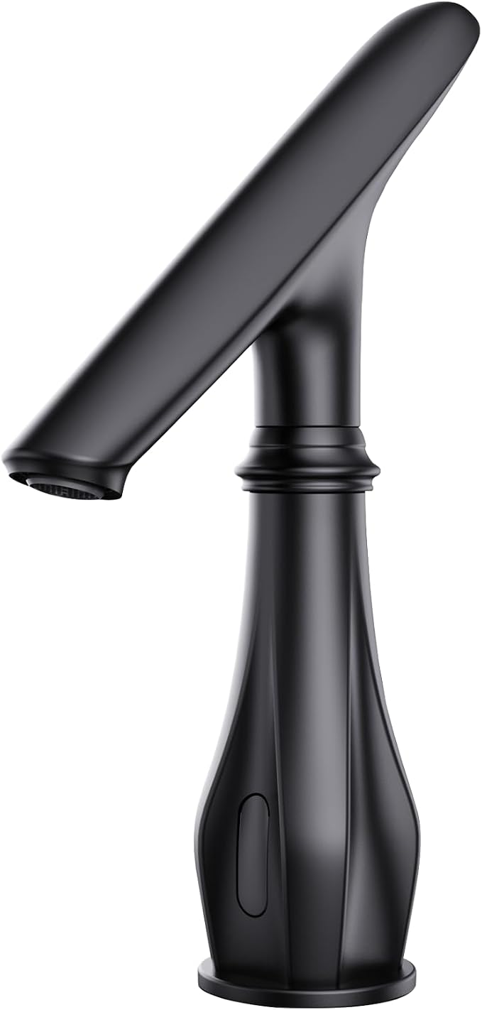 Touchless Bathroom Faucet, Matte Black Smart Motion Sensor Bathroom Sink by Bezeit