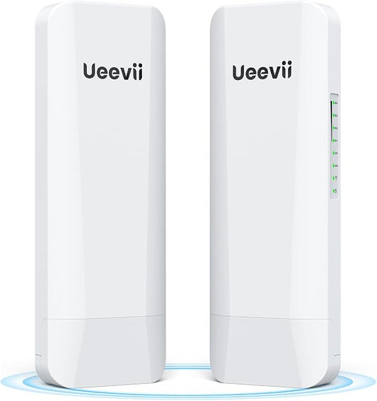 Wireless Bridge Point to Point Outdoor: Ueevii 5.8GHz Dual 100Mbps WiFi Bridge by UeeVii