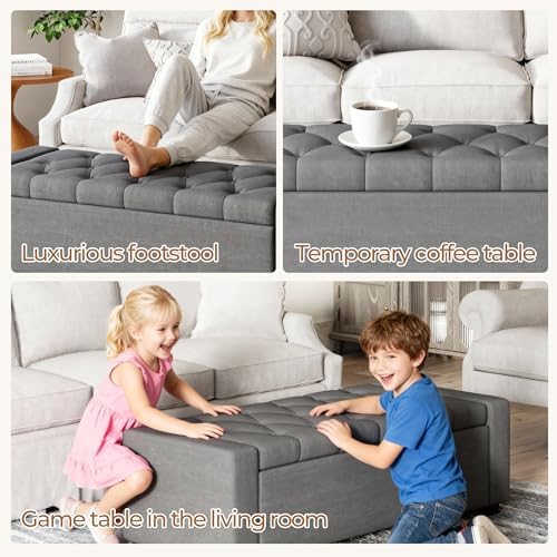 Storage Ottoman Bench, Large Entryway Ottoman - Image 5