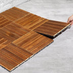 Interlocking Deck Tiles, 11.8"x11.8", All-Weather, Composite Deck Tiles - Image 6
