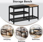 Shoe Bench with Shoe Rack, Shoe Rack - Image 5