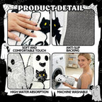 Halloween Bath Mat Spooky Ghost Rugs Washable Gothic Bathroom Floor Carpet - Image 7