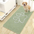 OLANLY Dog Door Mat for Muddy Paws 47x24, Paw Print Design Chenille Mud Mat by OLANLY