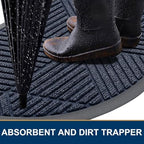 Smiry Half Circle Front Door Mat Outside Entrance, Rubber Doormat - Image 3