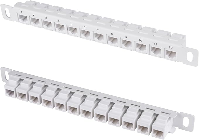 GeeekPi 12 Port Patch Panel, 10inch 0.5U CAT6 Network Patch Panel - Image 5