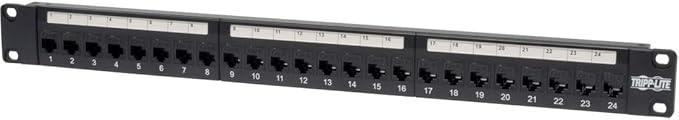 Tripp Lite 24-Port Cat6 / Cat5 Ethernet Patch Panel, Feedthrough Patch by TrippLite