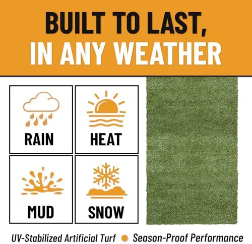 Ottomanson Artificial Grass Runner Natural 31" x 28' - Image 5