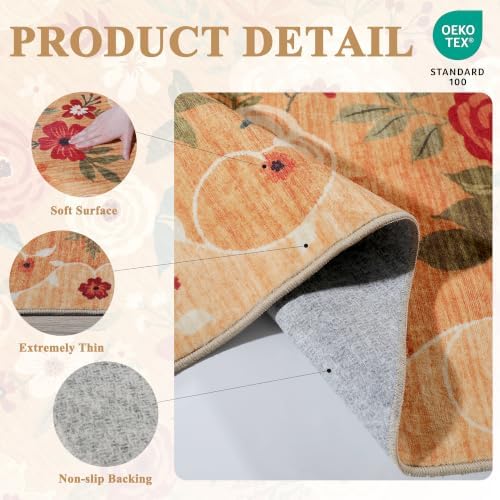 DUKINO 3x8 Kitchen Runner Rug, Washable Rug - Image 4