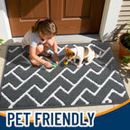 OLANLY Front Door Mat 48x32, Low-Profile Easy Clean Doormat - Image 6