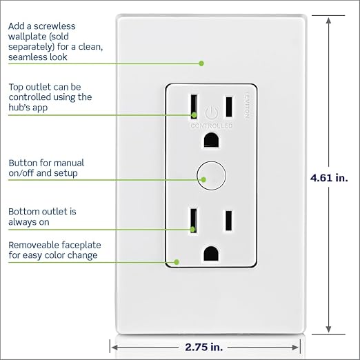 Leviton Decora Smart Tamper-Resistant Outlet - Image 5