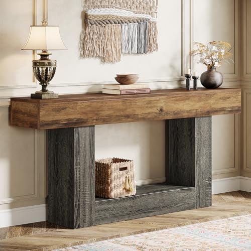 Tribesigns 63" Console Table, 2-Tier Entryway Table by Tribesigns