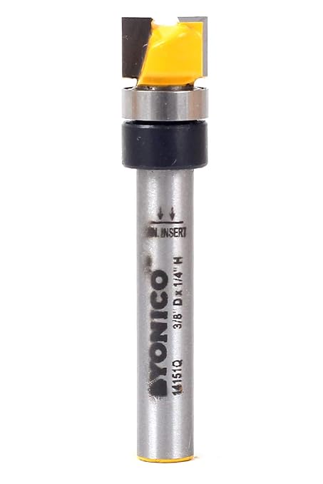 YONICO Flush Trim Router Bit 3/8-Inch Diameter 1/4-Inch Shank 14151q - Image 5