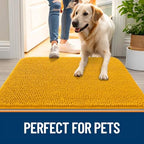 OLANLY Dog Door Mat for Muddy Paws 44x24, Super Absorbent Chenille Mud Mat - Image 6
