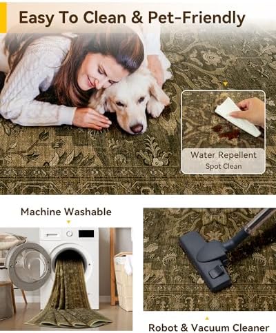 RELEANY Washable Area Rug, Square 10'x10' - Image 6