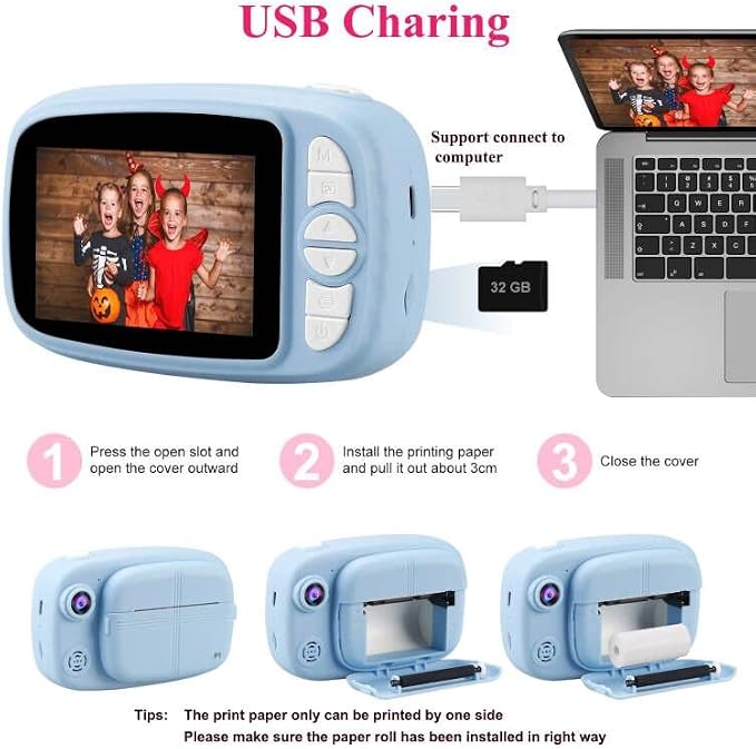 Kids Instant Camera, Mijiaowatch 12MP/1080P Kids Digital Print Camera - Image 6