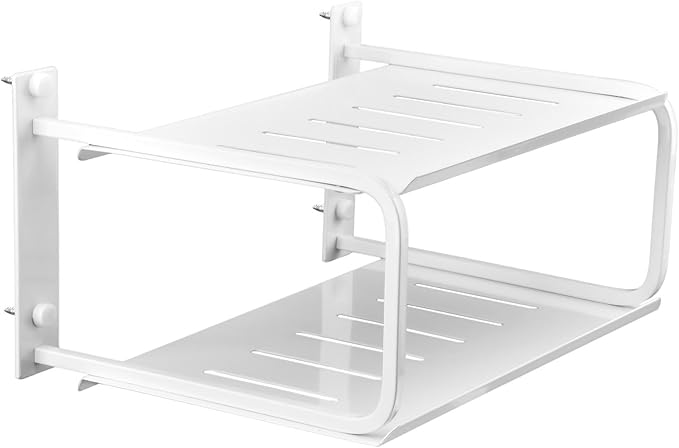 Tookie 2 Layers Projector Shelf, Wall Mount Double Floating Shelf Under TV by Unknown