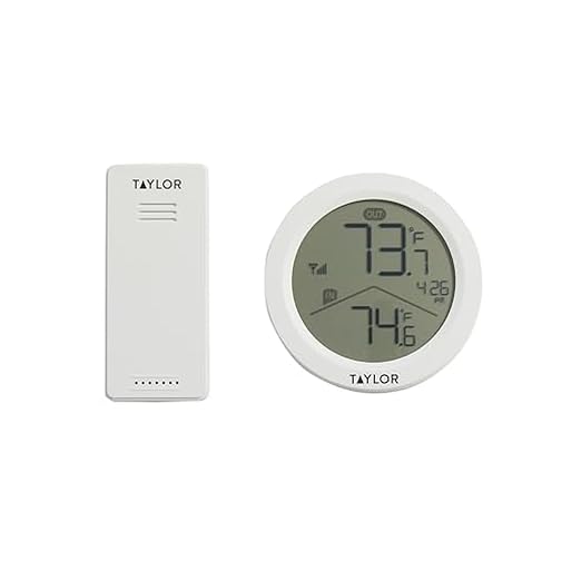 Taylor Digital Wireless Round Indoor Comfort Level Thermometer and Clock by Taylor