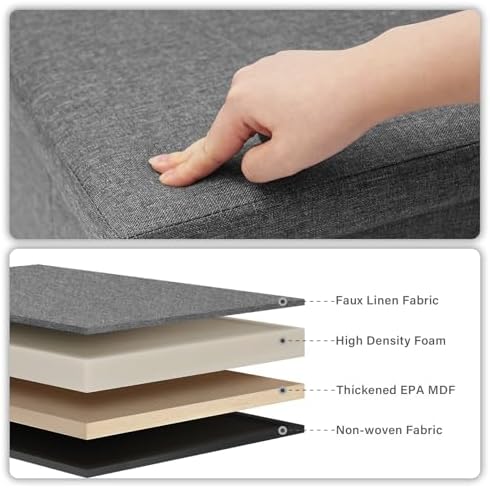 PINPLUS Folding Storage Ottoman Bench - Image 6