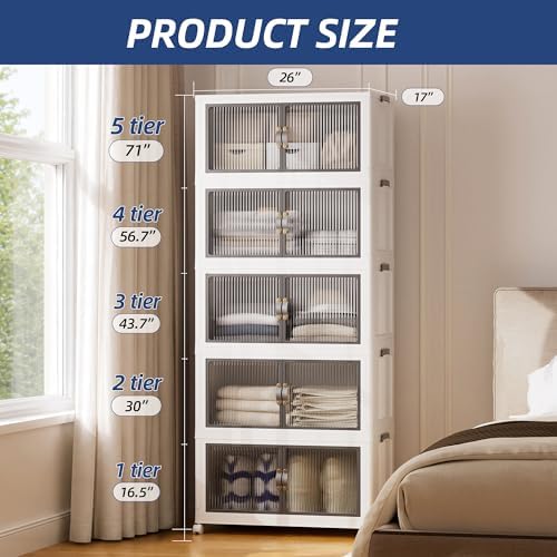 SAILUN 580Qt Stackable Storage Bins, Storage Cabinet Drawer - Image 6