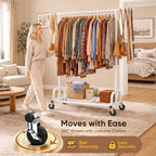 HOKEEPER Clothes Rack Load 450LB Clothing Rack Height Adjustable White - Image 3