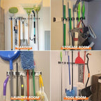reliahom Broom Holder Wall Mount Mop Hanger Tools organizer 5Racks 4Hooks - Image 5