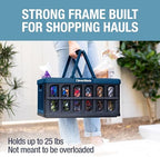 CleverMade Collapsible Shopping Basket - 24L - Obsidian - Image 2