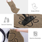 Smiry Dog Door Mat for Muddy Paws, Absorbent Non Slip Dirt Trapper - Image 6