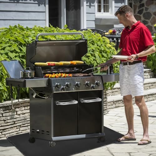 Under Grill Mat for Outdoor Grilling, 80 x 48 inches Double-Sided Fireproof - Image 7