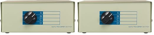 Cablelera ZDMNEEA7-4 4-Way RJ11 Female ABCD Manual Data Switch by Cablelera
