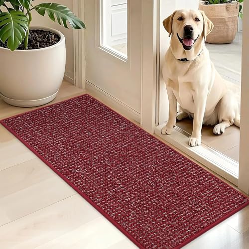 BEQHAUSE Dirt Trapper Door Mat 20" x 48", Non-Slip Washable Doormats by BEQHAUSE
