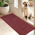 BEQHAUSE Dirt Trapper Door Mat 20" x 48", Non-Slip Washable Doormats by BEQHAUSE