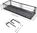 Hanging Railing Planter with Hooks, Iron Hanging Planter Holder, Balcony Plant - Image 3