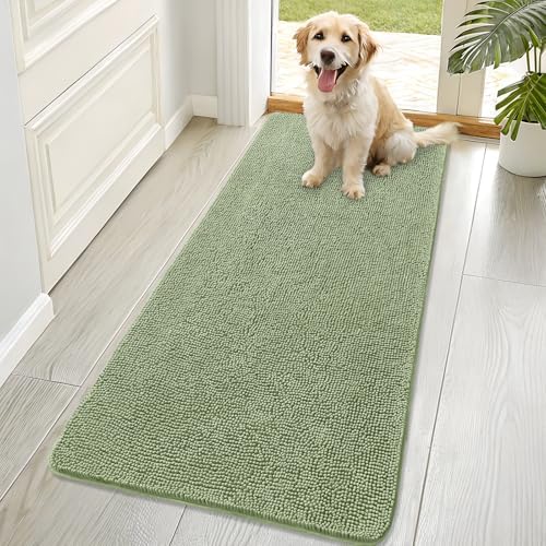 OLANLY Dog Door Mat for Muddy Paws 70x32, Super Absorbent Chenille Mud Mat by OLANLY